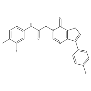 N-(3-fluoro-4-methylphenyl)-2-[7-(4-fluorophenyl)-4-oxothieno[3,2-d]pyrimidin-3(4H)-yl]acetamide Structure