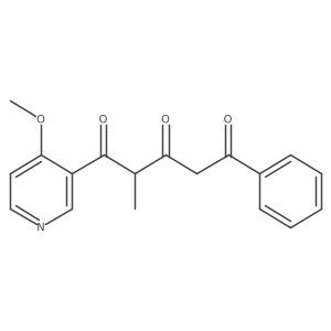 1-(4-Methoxy-3-pyridinyl)-2-methyl-5-phenyl-1,3,5-pentanetrione Structure