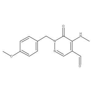 1-(4-Methoxybenzyl)-5-(methylamino)-6-oxo-1,6-dihydropyridazine-4-carbaldehyde Structure
