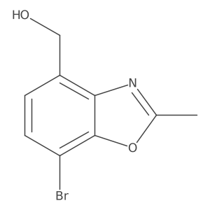 (7-Bromo-2-methyl-benzo[d]oxazol-4-yl)methanol Structure