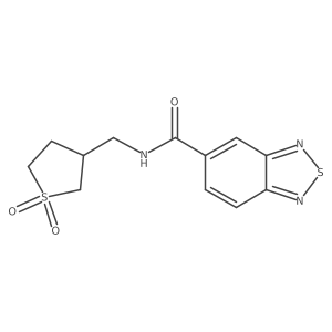 N-((1,1-dioxidotetrahydrothiophen-3-yl)methyl)benzo[c][1,2,5]thiadiazole-5-carboxamide结构式