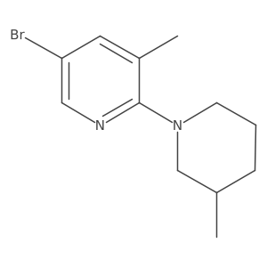 5-Bromo-3-methyl-2-(3-methylpiperidin-1-yl)pyridine Structure