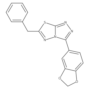 3-(1,3-Benzodioxol-5-yl)-6-benzyl[1,2,4]triazolo[3,4-b][1,3,4]thiadiazole Structure