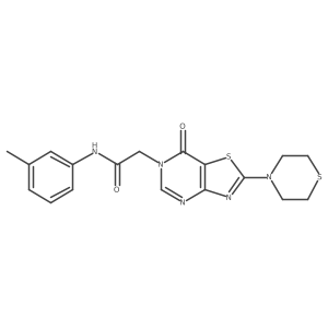 2-(7-oxo-2-thiomorpholinothiazolo[4,5-d]pyrimidin-6(7H)-yl)-N-(m-tolyl)acetamide Structure