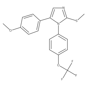 5-(4-methoxyphenyl)-2-(methylthio)-1-(4-(trifluoromethoxy)phenyl)-1H-imidazole Structure