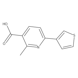 2-Methyl-6-(thiophen-3-yl)pyridine-3-carboxylic acid结构式
