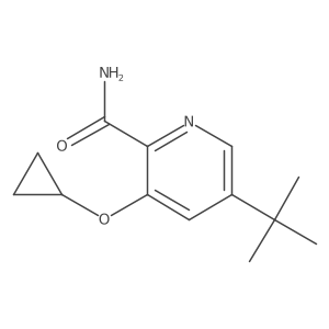 5-Tert-butyl-3-cyclopropoxypicolinamide结构式