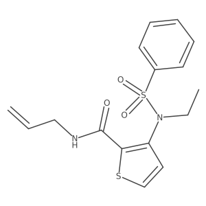 N-allyl-3-(N-ethylphenylsulfonamido)thiophene-2-carboxamide Structure