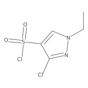 3-chloro-1-ethyl-1H-pyrazole-4-sulfonyl chloride Structure