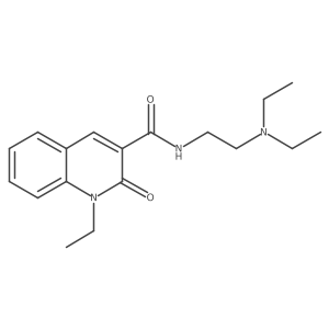 3-Quinolinecarboxamide, N-[2-(diethylamino)ethyl]-1-ethyl-1,2-dihydro-2-oxo-结构式