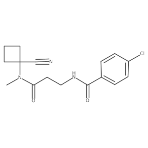 3-[(4-chlorophenyl)formamido]-N-(1-cyanocyclobutyl)-N-methylpropanamide结构式