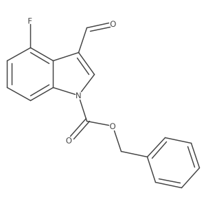 Benzyl 4-fluoro-3-formylindole-1-carboxylate结构式