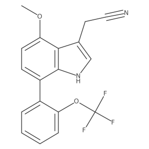 4-Methoxy-7-(2-(trifluoromethoxy)phenyl)indole-3-acetonitrile Structure