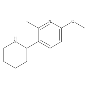 6-Methoxy-2-methyl-3-(piperidin-2-yl)pyridine结构式