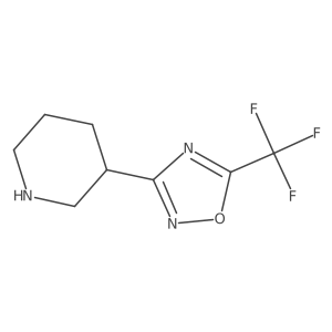 Piperidine, 3-[5-(trifluoromethyl)-1,2,4-oxadiazol-3-yl]-结构式