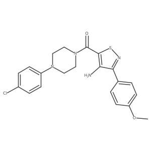(4-Amino-3-(4-methoxyphenyl)isothiazol-5-yl)(4-(4-chlorophenyl)piperazin-1-yl)methanone Structure