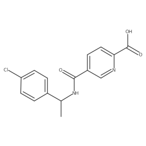 2-Pyridinecarboxylic acid, 5-[[[1-(4-chlorophenyl)ethyl]amino]carbonyl]- Structure