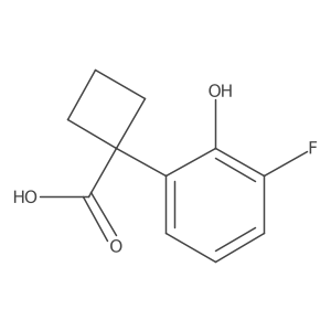 1-(3-Fluoro-2-hydroxyphenyl)cyclobutane-1-carboxylic acid结构式