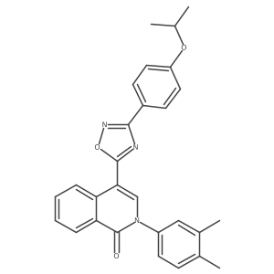 2-(3,4-Dimethylphenyl)-4-{3-[4-(propan-2-yloxy)phenyl]-1,2,4-oxadiazol-5-yl}-1,2-dihydroisoquinolin-1-one Structure