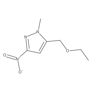 1H-Pyrazole, 5-(ethoxymethyl)-1-methyl-3-nitro- Structure