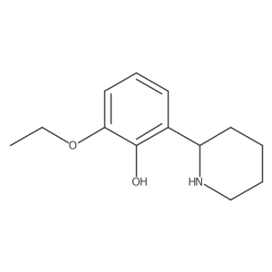 2-Ethoxy-6-(piperidin-2-yl)phenol Structure