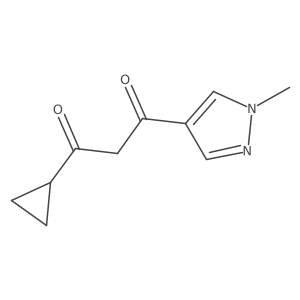 1-Cyclopropyl-3-(1-methyl-1h-pyrazol-4-yl)propane-1,3-dione结构式