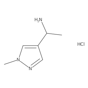 (S)-1-(1-Methyl-1H-pyrazol-4-yl)ethan-1-amine hydrochloride结构式