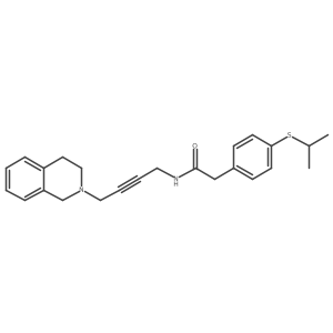 N-[4-(3,4-dihydro-1H-isoquinolin-2-yl)but-2-ynyl]-2-(4-isopropylsulfanylphenyl)acetamide Structure