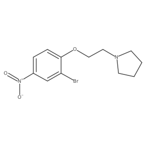 1-(2-(2-Bromo-4-nitrophenoxy)ethyl)pyrrolidine结构式