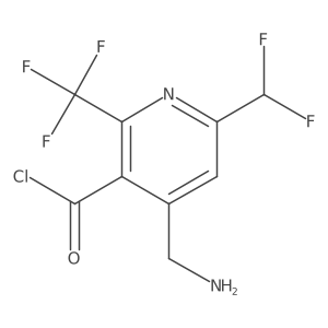4-(Aminomethyl)-6-(difluoromethyl)-2-(trifluoromethyl)nicotinoyl chloride Structure
