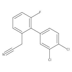 (3',4'-Dichloro-6-fluoro-biphenyl-2-yl)-acetonitrile结构式