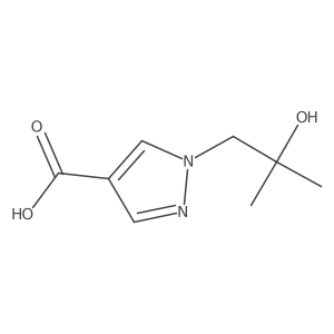 1-(2-Hydroxy-2-methylpropyl)-1h-pyrazole-4-carboxylic acid Structure