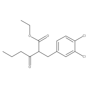 Ethyl 2-(3,4-dichlorobenzyl)-3-oxohexanoate结构式