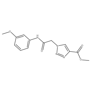 methyl 1-{[(3-methoxyphenyl)carbamoyl]methyl}-1H-1,2,3-triazole-4-carboxylate结构式