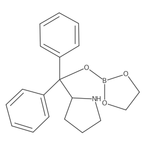 (S)-2-(((1,3,2-dioxaborolan-2-yl)oxy)diphenylmethyl)pyrrolidine结构式