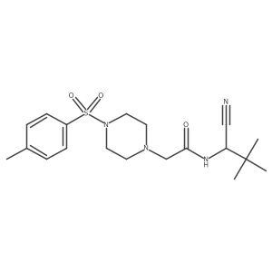 N-(1-cyano-2,2-dimethylpropyl)-2-[4-(4-methylbenzenesulfonyl)piperazin-1-yl]acetamide结构式