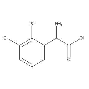 (R)-2-Amino-2-(2-bromo-3-chlorophenyl)acetic acid Structure