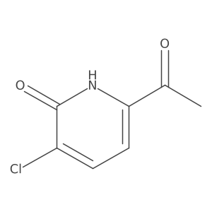 6-Acetyl-3-chloropyridin-2(1H)-one Structure
