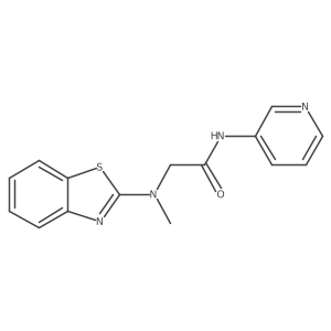 2-(benzo[d]thiazol-2-yl(methyl)amino)-N-(pyridin-3-yl)acetamide结构式