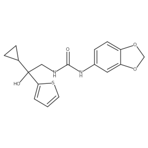 1-(Benzo[d][1,3]dioxol-5-yl)-3-(2-cyclopropyl-2-hydroxy-2-(thiophen-2-yl)ethyl)urea Structure