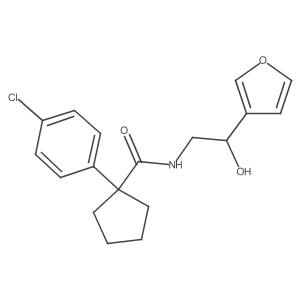 1-(4-chlorophenyl)-N-(2-(furan-3-yl)-2-hydroxyethyl)cyclopentanecarboxamide Structure