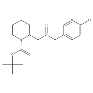 tert-Butyl 2-((((6-chloropyridin-3-yl)methyl)sulfinyl)methyl)piperidine-1-carboxylate结构式