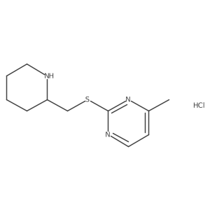 4-Methyl-2-((piperidin-2-ylmethyl)thio)pyrimidine hydrochloride结构式