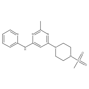 2-methyl-6-(4-(methylsulfonyl)piperazin-1-yl)-N-(pyridin-2-yl)pyrimidin-4-amine结构式