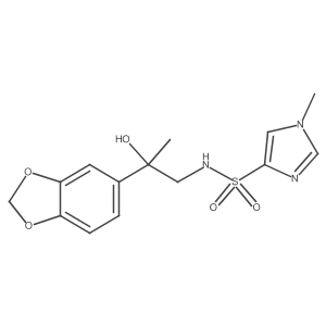 N-(2-(benzo[d][1,3]dioxol-5-yl)-2-hydroxypropyl)-1-methyl-1H-imidazole-4-sulfonamide Structure