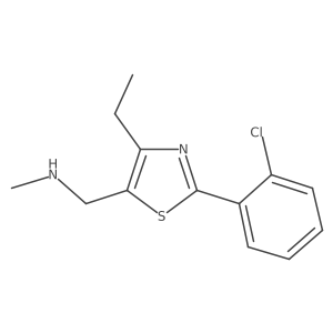 1-(2-(2-chlorophenyl)-4-ethylthiazol-5-yl)-N-methylmethanamine结构式