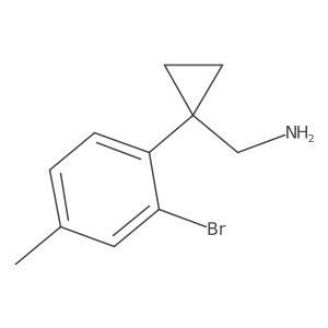 [1-(2-Bromo-4-methylphenyl)cyclopropyl]methanamine结构式