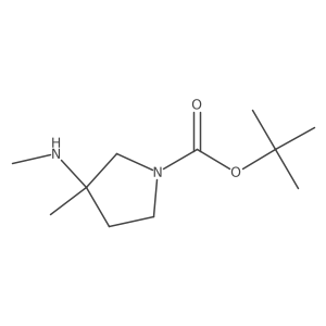 Tert-butyl 3-methyl-3-(methylamino)pyrrolidine-1-carboxylate Structure