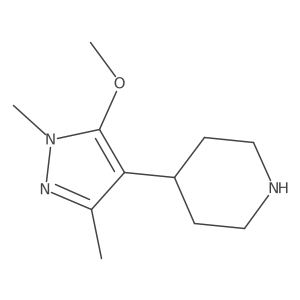 4-(5-methoxy-1,3-dimethyl-1H-pyrazol-4-yl)piperidine结构式
