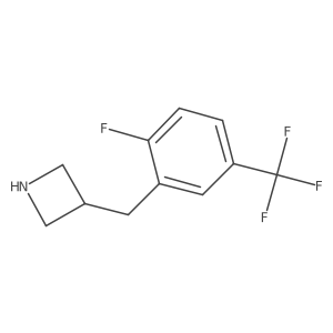 3-{[2-Fluoro-5-(trifluoromethyl)phenyl]methyl}azetidine结构式